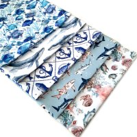 Included in this deal: Ocean Creatures 5 x Fat Quarter Fabric Bundle
