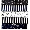 Musical Notes 5 X Fat Quarter Fabric Bundle tiled music