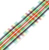 light tartan ribbon 25mm