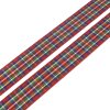 red scottish tartan ribbon 25mm - front and back