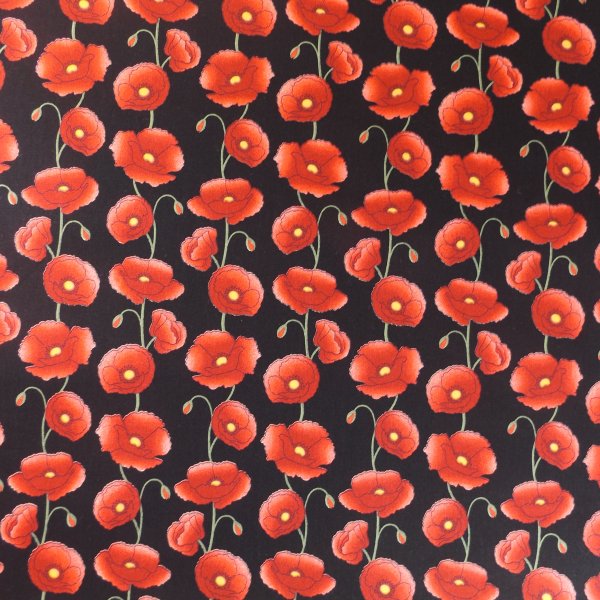 Poppies Cotton Poplin Fabric