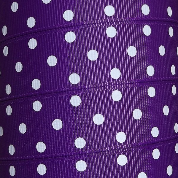 22mm Polka Dot Grosgrain Ribbon Full Rolls