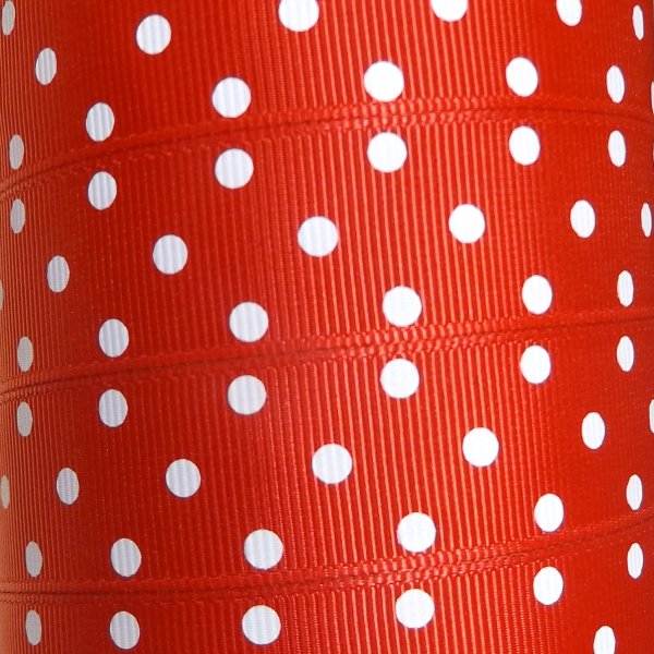22mm Polka Dot Grosgrain Ribbon Full Rolls