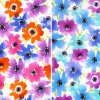 watercolour poppies fabric