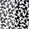 monochrome butterflies fabric
