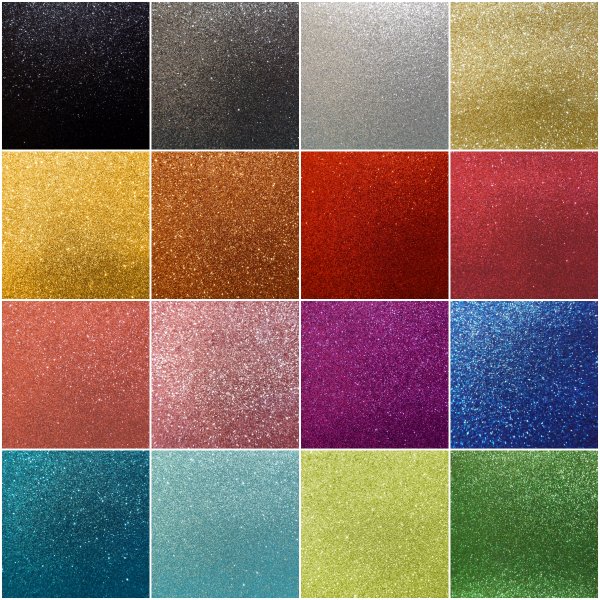 Glitter Sequin Fabric Faux Leather Sheets - OAZAAAZ 8 Colors A4 Size  Gorgeous Sequins Synthetic Craft Fabric with Thick Canvas Back for Craft  DIY
