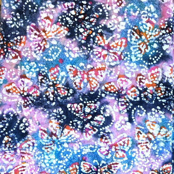 Batik Butterflies Design - 100% Cotton Fabric Batik Butterflies 100% Cotton Fabric