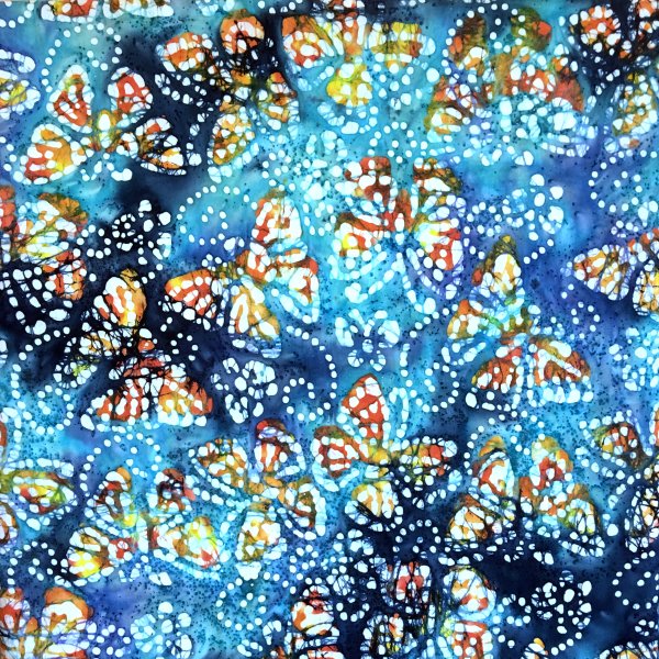 Batik Butterflies 100% Cotton Fabric 