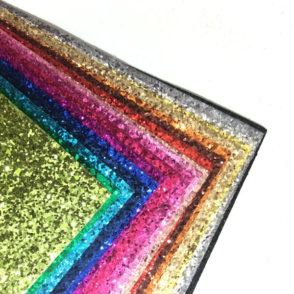 A4 Sheets Of Chunky Glitter Fabric