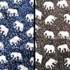 mini indian elephants batik 100% cotton fabric 