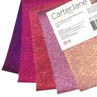 A4 Fine Glitter Fabric All The Pinks