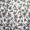 christmas holly cotton fabric large