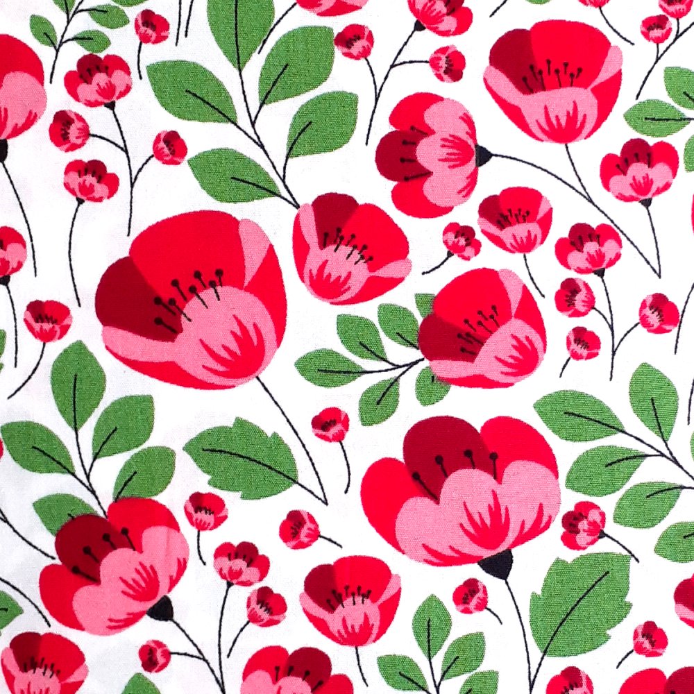 Tulips Or Poppies Cotton Fabric