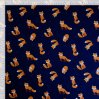 foxes on navy cotton fabric scaled
