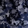 grey camo skulls cotton fabric