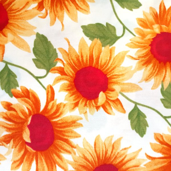 Sunflowers Cotton Poplin Fabric