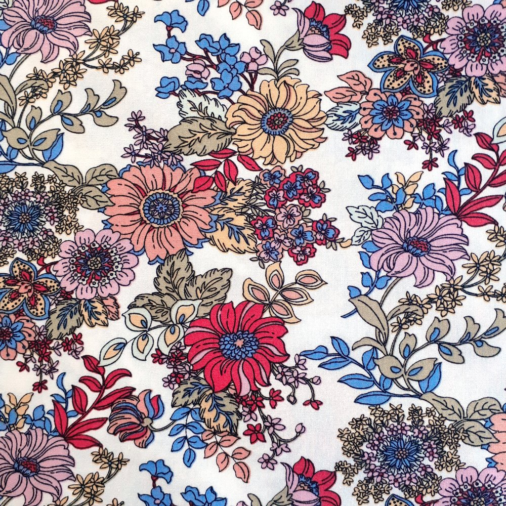 Japanese Style Marigolds Cotton Fabric