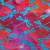 dragonfly batik 100% cotton fabric