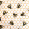 bees on ivory honeycomb