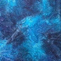 100% Cotton paisley on blue Batik Design - Clearance 56cm x 55cm