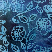 Included in this deal: 100% Cotton Blue Floral Batik Design - Clearance 60cm x 50cm