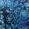 100% Cotton Blue Floral Batik Design - Clearance 60cm x 50cm