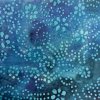 100% Cotton Blue Swirls on Blue Batik Design - Clearance 60cm x 50cm