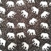 100% Cotton Elephants on Grey Batik Design - Clearance 115cm x 70cm