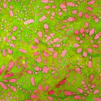 Included in this deal: 100% Cotton pink floral on green Batik Design - Clearance 120cm x 28cm