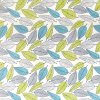 100% Cotton Poplin green blue leaves Design - Clearance 110cm x 30cm