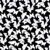 100% Cotton Poplin white butterflies Design - Clearance 110cm x 42cm
