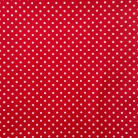 100% Cotton Poplin Polka Dots On Red Design - Clearance 55cm X 50cm Included in this deal: 100% Cotton Poplin polka dots on red Design - Clearance 55cm x 50cm