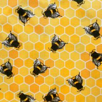 100% Cotton Poplin Honeycomb Bees On Gold Design - Clearance 110cm X 26cm Included in this deal: 100% Cotton Poplin honeycomb bees on gold Design - Clearance 110cm x 26cm