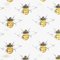 Included in this deal: 100% Cotton Poplin bees on white Design - Clearance 110cm x 40cm