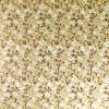 100% Cotton Poplin Brown / Beige Floral Design - Clearance 112cm x 100cm