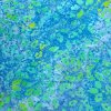 100% Cotton Turquoise Floral Batik Design - Clearance 118cm x 30cm