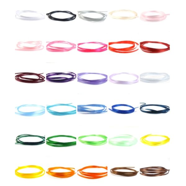 35 Plain Coloured Double Sided/Faced Small 1/8" inch Grosgrain Ribbon 3mm