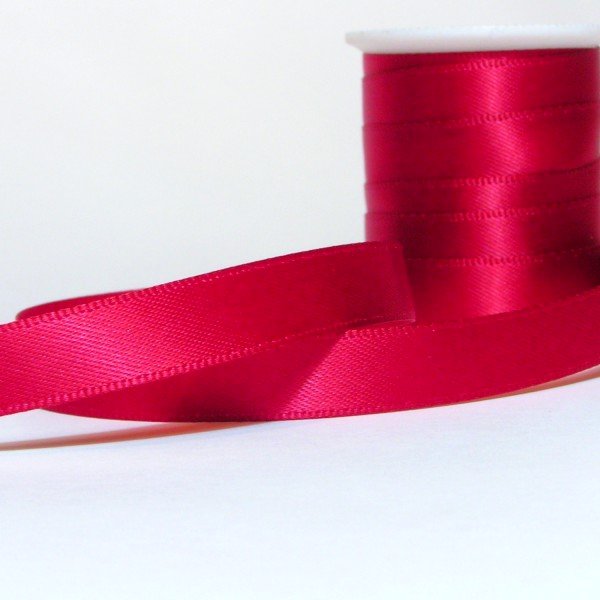 6mm Satin Ribbon Sherry Red 90m Large Roll