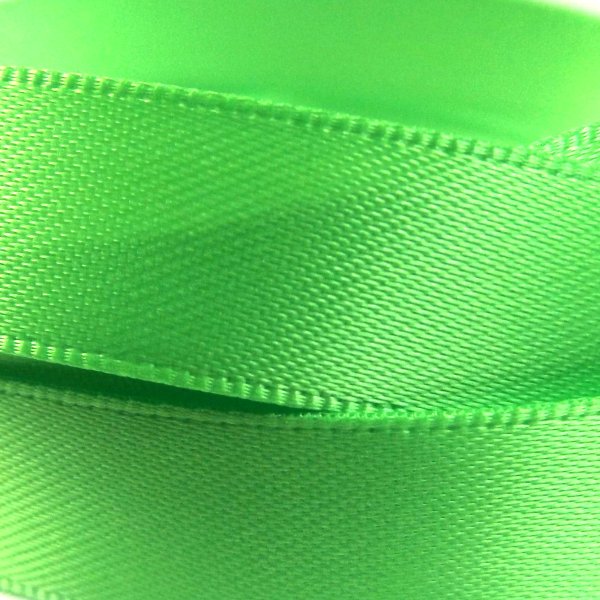 6mm Double Satin Ribbon Green 90m Large Roll
