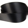 25mm satin ribbon rolls - black
