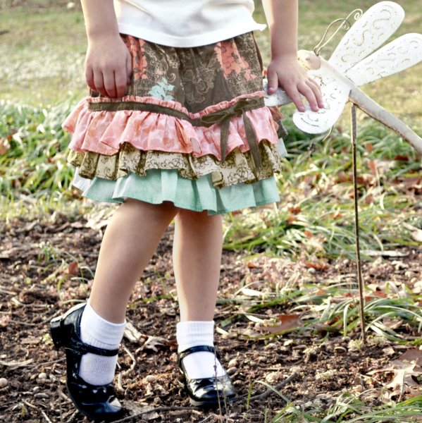 Childs Ruffled Skirt Sewing Pattern